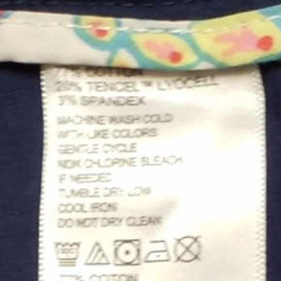 Tommy Bahama Womens Size 14 Blue Boracay Cigarette Pant Slim Chinos Side Zip - Picture 7 of 7